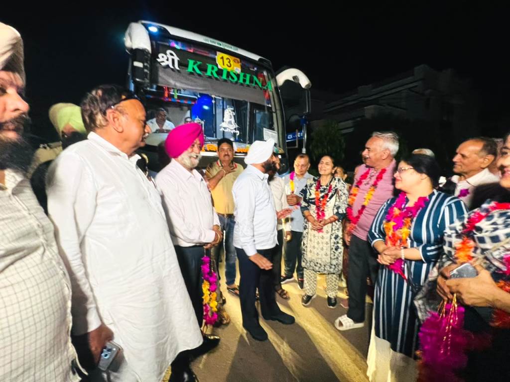 Two Buses Depart for Khatu Shyam Under Chief Ministers Pilgrimage Scheme MLA Kulwant Singh Flags Them Off